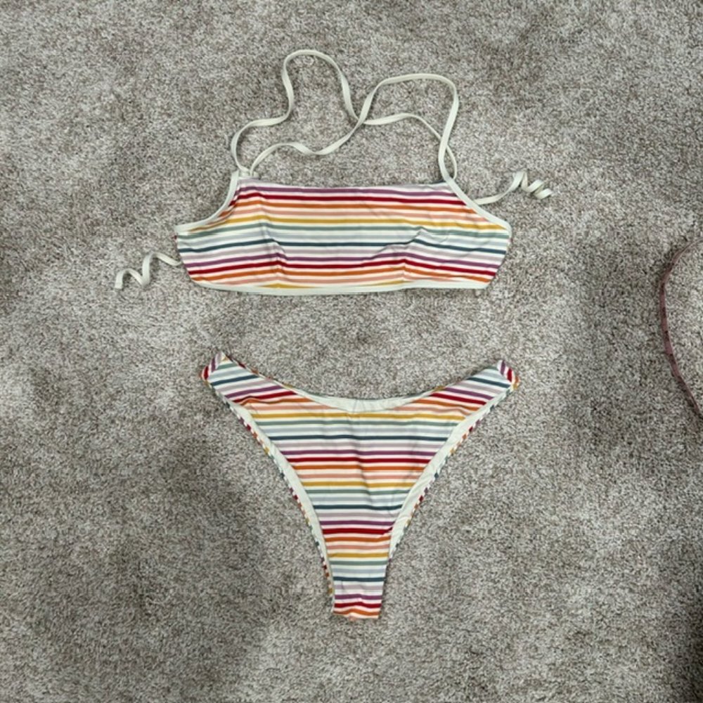 Marine Layer rainbow bikini size Medium